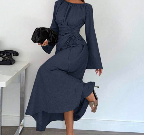 blue classy dress