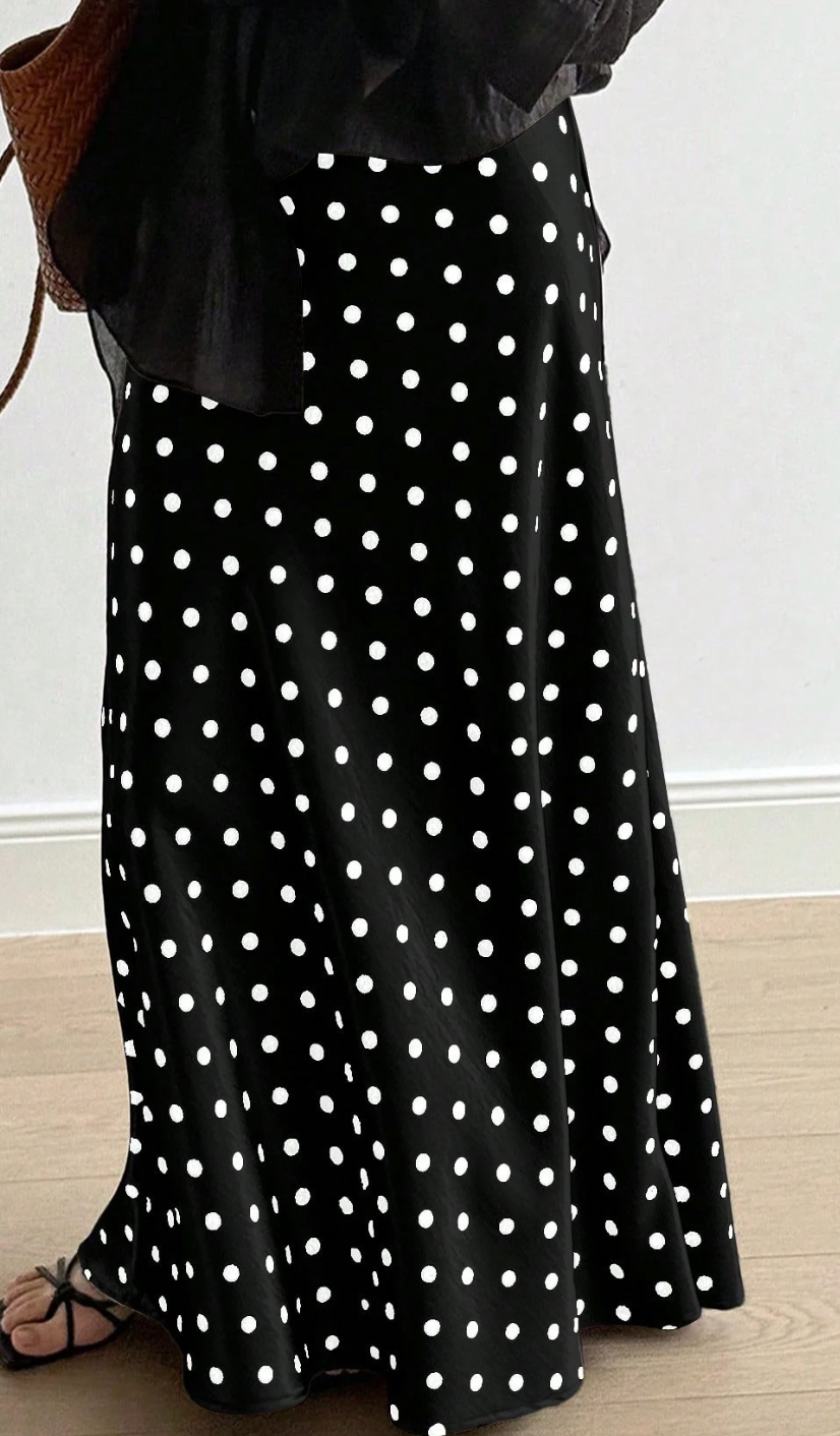 Polka Maxi Skirt