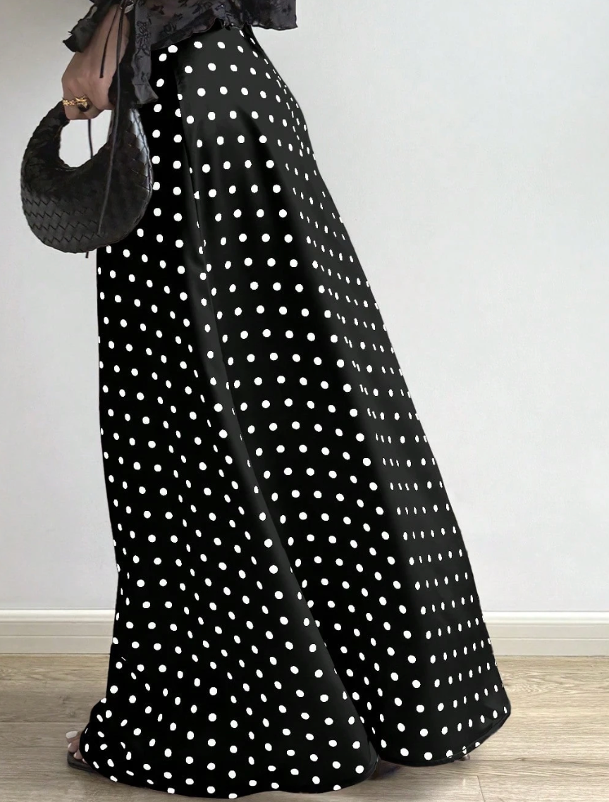 Polka Maxi Skirt