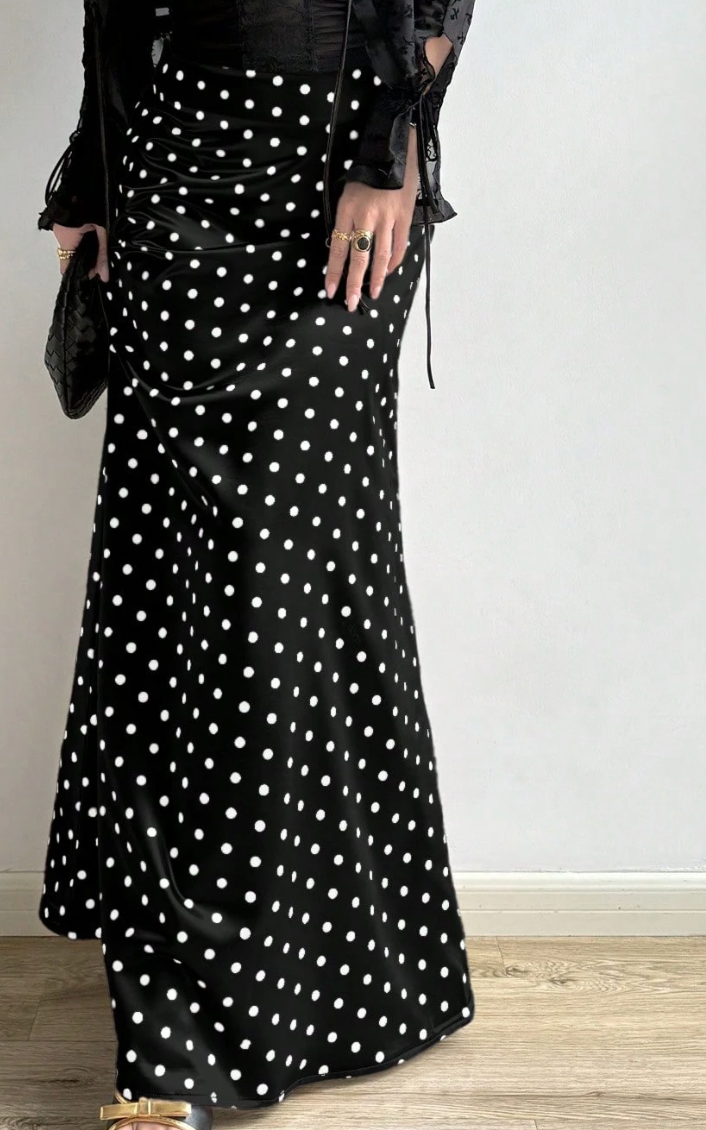 Polka Maxi Skirt